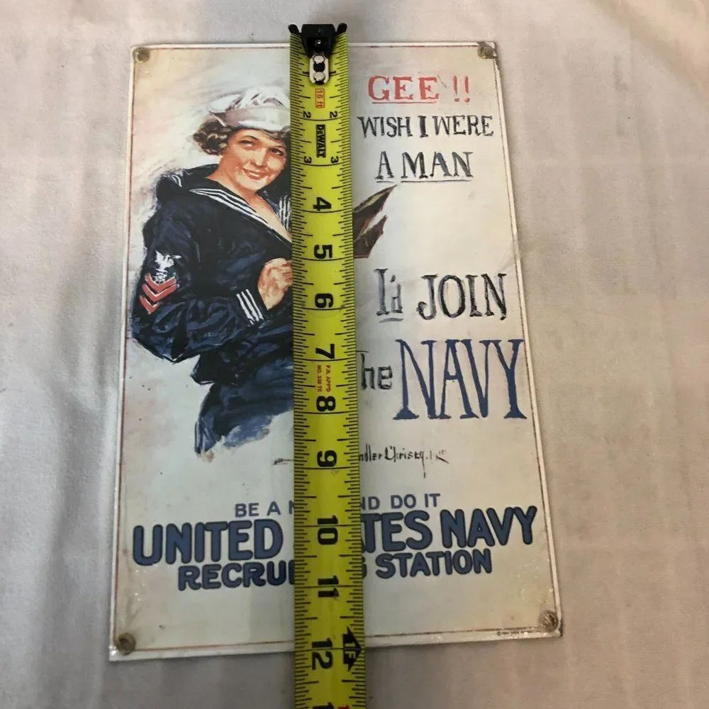Vintage Ande Rooney Gee I wish Navy Sign...New